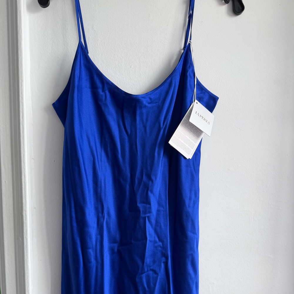 La Perla Royal Blue Slip Dress - Picture 3 of 11